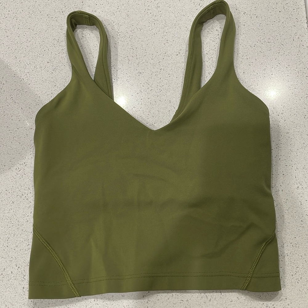 Size 0 Lululemon Align Tank in color Bronze Green